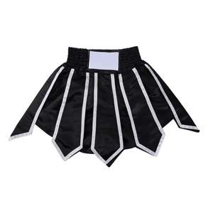 Falda de Muay Thai Gris Plateado, Pantalones Cortos de Boxeo de Satén, Equipo de Entrenamiento de Artes Marciales de Alta Calidad, Uniforme de Equipo con Logotipo Personalizado - Product Image 3