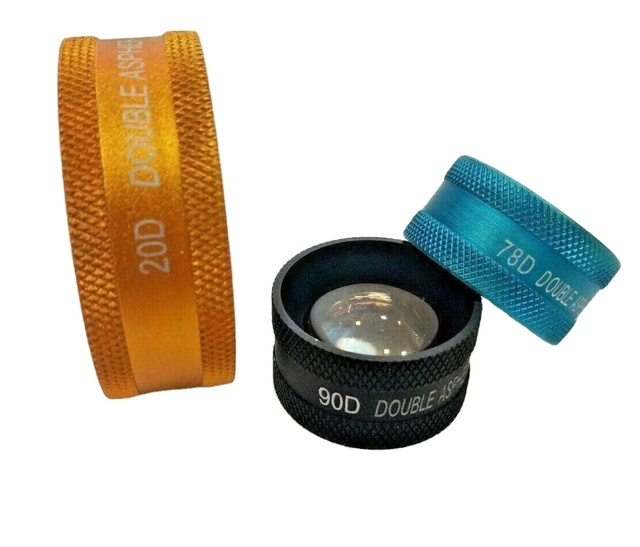 SS Manufacture Ophthalmology Set 3 Plano-Convex Aspheric Lens 20D 78D 90D ISO/CE Certified Free Shipping Carry Case OEM Optical
