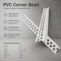 Profilé d'angle en PVC résistant aux chocs, antirouille, en fibre de verre, pour renforcement de maçonnerie EIFS, résistant aux alcalis et anti-fissuration