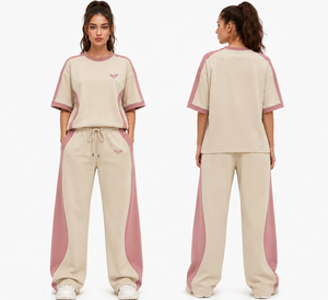 Conjunto Deportivo Informal de Camiseta de Manga Corta y Pantalones Jogger, Ropa Deportiva Transpirable, Traje de Dos Piezas, Estilo Urbano - Product Image 3
