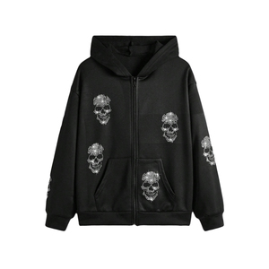 เสื้อฮู้ดดี้ผ้าฟลีซสำหรับฤดูใบไม้ผลิ ดีไซน์ทันสมัยสำหรับทุกเพศ ประดับด้วยคริสตัล ผลิตจากผ้าฝ้าย 100% ขายดี ระบายอากาศได้ดี ซักง่าย มีสีให้เลือกตามสั่งสำหรับผู้ชาย - Product Image 1