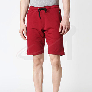 Pantalones Cortos Rojos de Algodón para Hombre, Suaves, Transpirables, Cómodos para el Verano, Ligeros, de Punto, con Logotipo de Marca Personalizado - Product Image 1