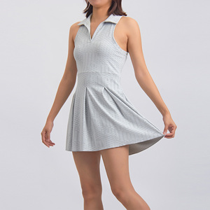 Women Sleeveless Sports Tennis <b>Skirt</b> Soft Nylon Golf Athleisure Dress Active Wear Loose Tennis Dress Made By TRIOTAKE INDUSTRY - Product Image 3
