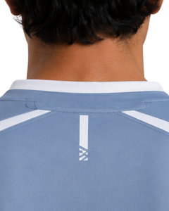 Light Blue <b>White</b> Men Performance V Neck T Shirt Short Sleeve Sports Jersey Breathable Quick Dry Custom Athletic Gym Training <b>Tee</b> - Product Image 4