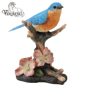 Figurine de collection d'art de luxe en résine peinte à la main, motif Veronais, motif oiseau bleu européen, pour décoration intérieure et accessoires élégants - Product Image 3