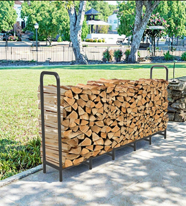 Support de rangement pour bûches d'extérieur en métal robuste pour cheminée, jardin, patio, organisation de la cour - Product Image 1