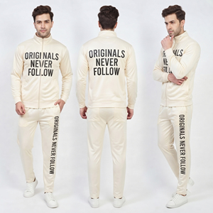 Men's 100% Polyester Printed Zipper Sportswear Jogger Printed Sweat Suit Tracksuits Stand Collar Zipper Jacket Printed <b>Pants</b> - Product Image 1
