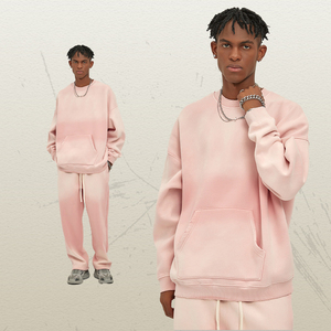 Sweat à capuche personnalisé en coton 100% délavé, uni, à manches longues pour homme - Product Image 1