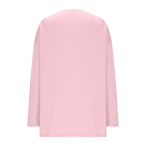 Long Sleeve T-Shirt for Womens V-Neck Drop Shoulder Plus Sizes Oversized Cotton Tees Blouses Solid Color Loose Soft Tees Tops - Product Image 4