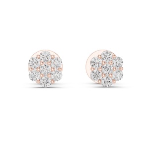 Cluster Flower Design Unisex Moissanite Earrings Men Hiphop 925 Sterling <b>Silver</b> Moissanite <b>Stud</b> Earrings Women - Product Image 1