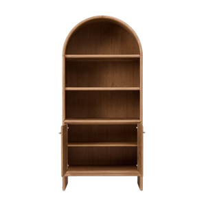 Bibliothèque de luxe en bois massif avec deux tiroirs, design minimaliste pour chambre à coucher - Product Image 4