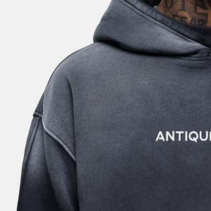 Nueva Sudadera con Capucha para Hombre, Talla Grande, 100% Algodón, Ecológica, con Bordado, Lavado Ácido, Estilo Vintage, 380g - Product Image 2