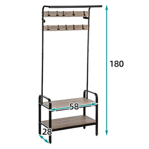 Organizador de Entrada y Perchero Todo en Uno con Almacenamiento para Zapatos - Product Image 5
