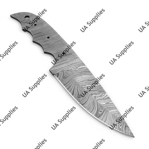 Hojas de Acero de Damasco con Punta Caída para Cuchillos Tácticos EDC de Hoja Fija, para Camping y Uso General - ODM/OEM Personalizable, Precio Mayorista - Product Image 2