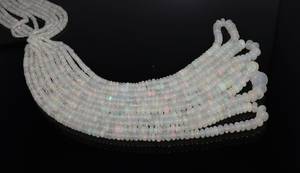 Collar de cuentas redondas lisas de ópalo etíope natural AAA de 3.5-6.5 mm, cuentas redondas de ópalo Welo brillantes para la fabricación de joyas. - Product Image 5