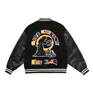 Chaqueta de béisbol personalizada de alta calidad para hombre, chaquetas universitarias al por mayor con parche bordado, accesorio de temporada de invierno - Product Image 2