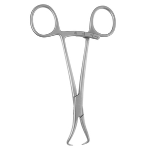 Pinces à réduction osseuse en acier inoxydable de haute qualité, pointues 5.5, courbées, chirurgicales, à cliquet, pour orthopédie - Product Image 4