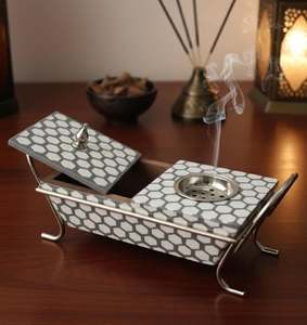 Caja de Incienso Árabe de Lujo con Tapa Decorativa y Soporte Metálico, Decoración para el Hogar, Calidad de Exportación - Product Image 3