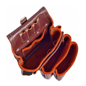 OEM Service Latest Custom Design Reusable Leather Tool Belt Customized Logo Genuine Leather Tool Bag - Product Image 3
