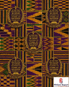 Tela Africana Kente Premium para Iglesias, Impresión de Cera Personalizada, Fábrica Textil, Fabricante de Uniformes Religiosos - Product Image 5