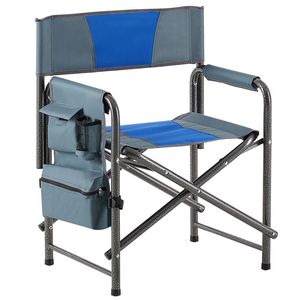 Sedia da Regista Pieghevole Leggera e Imbottita con Tasche Portaoggetti per Uso Interno ed Esterno, Campeggio - Product Image 4