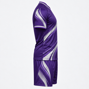 Flowing Wave Design Soccer Jersey Set Custom Sublimation <b>Football</b> Match <b>Shirts</b> and Shorts for School Teams Clubwear and Sports - Product Image 2