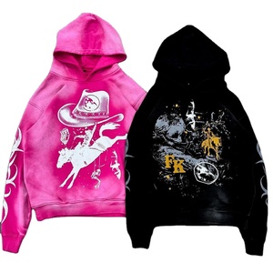 Sweat à capuche zippé d'hiver premium pour homme, coupe classique, vintage, personnalisé, effet vieilli, brodé, en molleton respirant 100% coton - Product Image 3