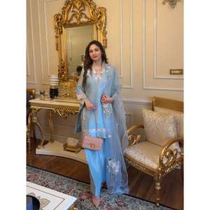 ชุดปาร์ตี้ชุดท็อปและล่างสุดสวยของผู้หญิงพร้อมชุด dupatta - Product Image 4