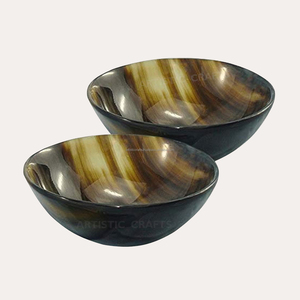 ชามเขาสัตว์ธรรมชาติสำหรับอาหารที่เสิร์ฟโดยปราศจากสาร BPA เป็นมิตรต่อสิ่งแวดล้อมและเป็นเอกลักษณ์ - Product Image 5