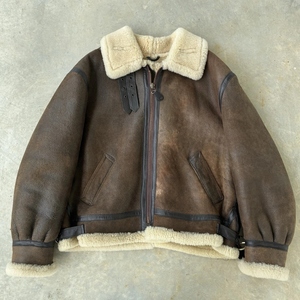 Veste personnalisée pour homme en cuir de mouton B3, écologique, coupe-vent, confortable, doublée de fourrure Sherpa, col rabattable, fermeture éclair - Product Image 1