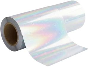 Customizable Silver Holographic Film Wholesale Waterproof Scratch Resistant Rainbow Effect Film for Packaging Crafts & Branding - Product Image 2