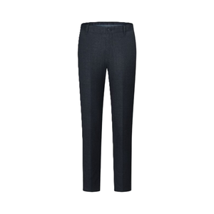 Pantalones de cintura alta para hombre Pantalones pitillo informales de trabajo de negocios ajustados a la moda con tela a cuadros - Product Image 1
