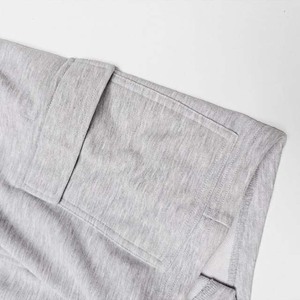 Pantalones Cortos de Forro Polar Blancos para Hombre, Tela Gruesa y Suave, Cintura con Cordón, Casuales, para Gimnasio, Entrenamiento, Descanso, Servicio de Logotipo Personalizado OEM - Product Image 4