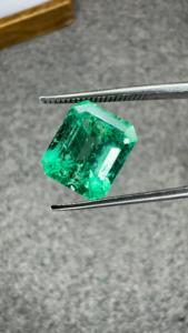 Émeraude naturelle colombienne de 4,48 carats, taille octogonale, pierre précieuse verte lâche pour la fabrication de bagues, pendentifs et bijoux fins - Product Image 3