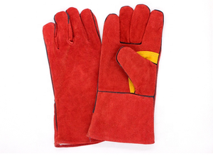 ถุงมือหนังเชื่อมทนความร้อนสำหรับงานเชื่อม TIG ปิ้งย่าง จัดการสัตว์ แขนยาว - Product Image 4