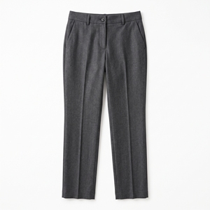Women's Winter Polyester Woolen Fabric Solid Modern Stretch Tailored Smart Casual Warm <b>Pants</b> OEM ODM Wholesale Private Label Low - Product Image 3