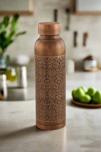 Thermos vintage en cuivre écologique avec motif floral, bouteille de voyage portable UNICORN HANDICRAFTS - Product Image 2