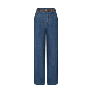Jeans amples courts pour femmes en gros, pantalons en denim personnalisés, pantalons en denim pour femmes pour boutiques, approvisionnement en gros - Product Image 4