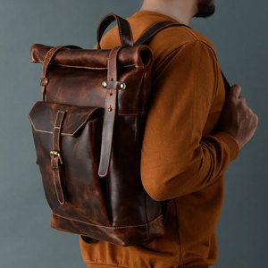 Mochila de Cuero Genuino Ecológico de Primera Calidad, Diseño Personalizado, Precio Económico, Impermeable, Tamaño Personalizable - Product Image 6