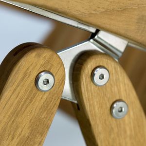 Fauteuil de jardin pliable et inclinable en teck, moderne, écologique et haut de gamme, pour terrasse extérieure - Product Image 4