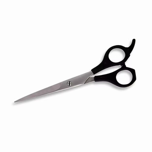 Ciseaux de barbier professionnels de qualité supérieure pour la coupe de cheveux, en acier inoxydable, à bord rasoir, avec manche en plastique, tranchants et droits - Product Image 2