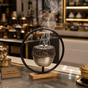 Customized Handmade Metal <b>Oud</b> Burner Arabic Mabkhara Decorative Islamic Bakhoor Burner Ramadan Eid Decor Aroma <b>Diffuser</b> Home Use - Product Image 3