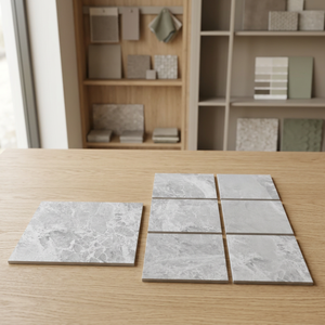 Carreaux de porcelaine brillants Mountain Grain 800x800mm, imitation parquet, collection de revêtements de sol décoratifs, pour salle de bain et extérieur, effet brique. - Product Image 1