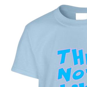 T-shirt bleu clair à manches courtes et col rond avec imprimé graphique bleu, vêtement décontracté pour tous les jours, streetwear confortable - Product Image 4