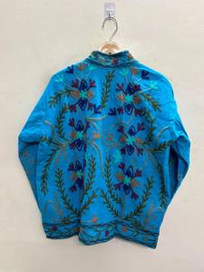 <b>Velvet</b> Suzani Jacket <b>Women</b> Floral Embroidered Winter <b>Coat</b> Ethnic Vintage Outerwear Artisanal Reversible Jacket - Product Image 2
