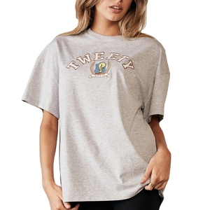 เสื้อยืดแฟชั่นแขนสั้นสำหรับผู้หญิง,ใหม่เสื้อเชิ้ตผ้าฝ้ายแบบตะวันตกพิมพ์ลายแบบลำลองสำหรับฤดูร้อนขนาด XXL - Product Image 1