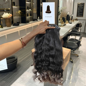 100% Unprocessed Raw Indian Donor Raw Hair Extensions Double Weft <b>Curly</b> Wavy <b>Bundle</b> Cuticle Aligned Raw Wavy <b>Curly</b> <b>Bundles</b> - Product Image 1