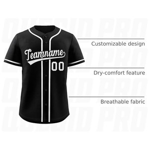 Maillot de baseball personnalisé de qualité supérieure à rayures fines pour filles, garçons, hommes et femmes, uniforme de baseball boutonné, broderie personnalisée - Product Image 2
