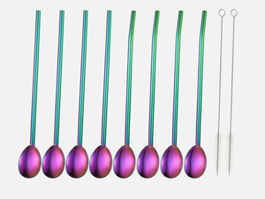 Ensemble de 8 cuillères à thé élégantes en métal doré, finition miroir haute brillance, résistantes à la rouille, couverts de fête, vente en gros, acier inoxydable - Product Image 4