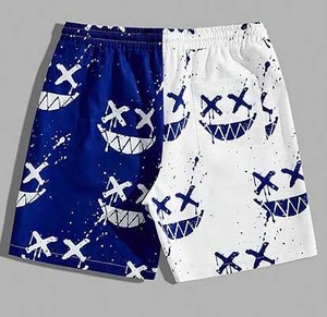 Shorts de bain pour hommes grande taille à imprimé géométrique Modern Movements, avec cordon de serrage, respirants, séchage rapide, écologiques, extensibles dans 4 directions - Product Image 6